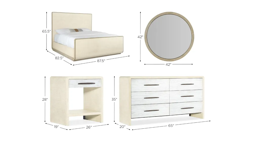 Cascade 4-pc. Sleigh Bed Dimensions