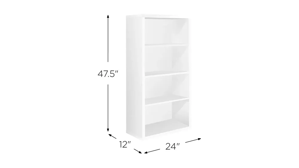 Monarch 48" Bookcase Dimensions