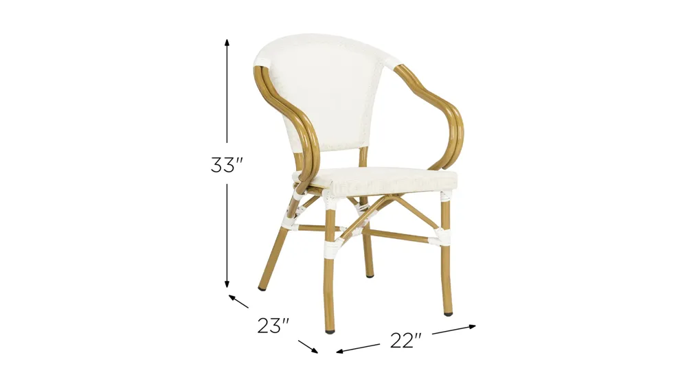Casella Outdoor Arm Chair - Set of 2 Dimensions