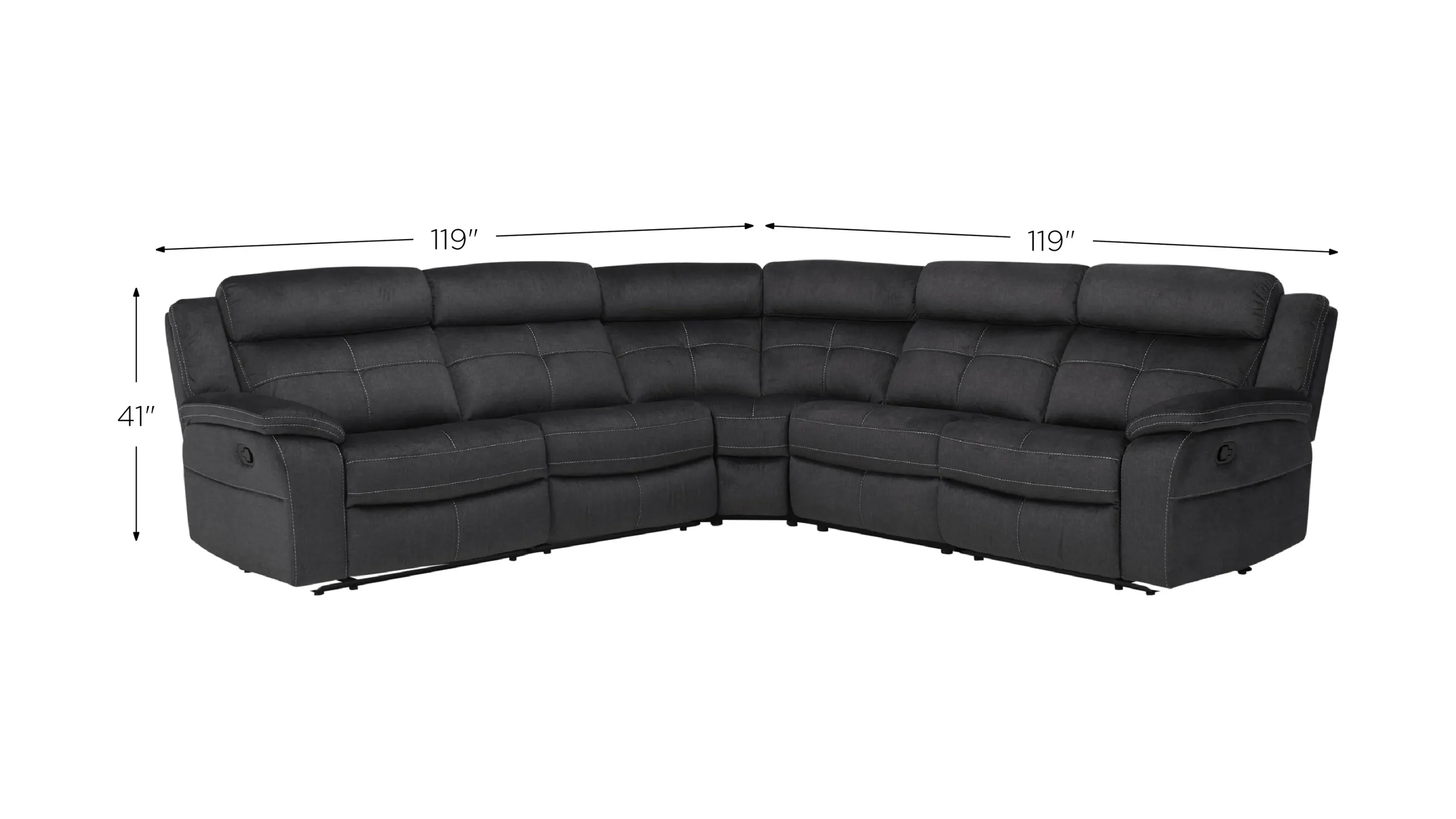 Lugano Microfiber 5-pc. Reclining Sectional | Raymour & Flanigan