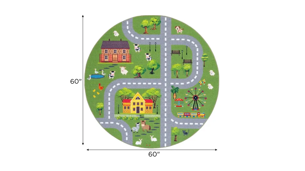 Susquehanna Kids' Playhouse Rug Dimensions