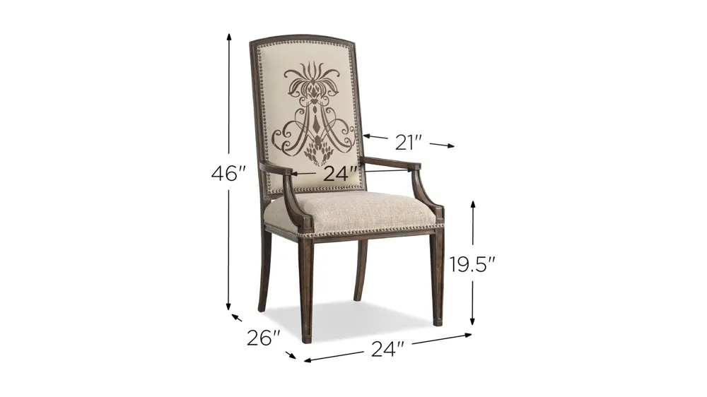 Rhapsody Arm Chair - Set of 2 Dimensions
