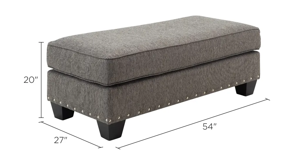 Carrington Chair-and-a-half Ottoman Dimensions