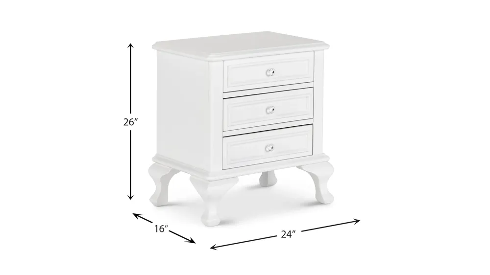 Jenna 3 Drawer Nightstand Dimensions
