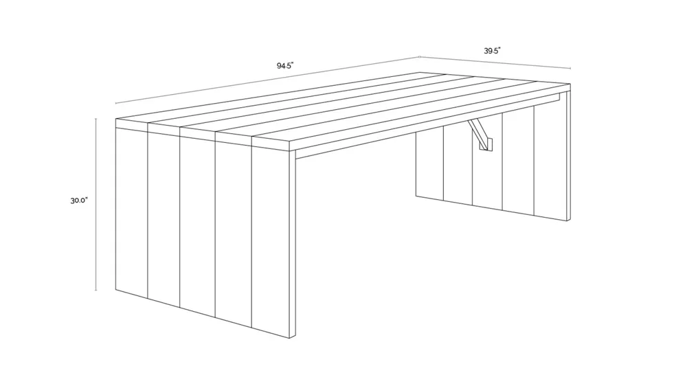 Viga Outdoor Dining Table Dimensions