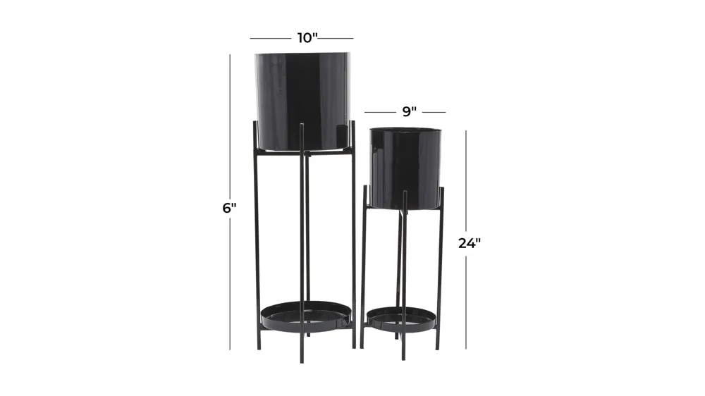 CosmoLiving Jettivee Planter Set of 2 Dimensions