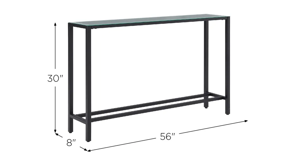 Solange Narrow Long Console Table Dimensions