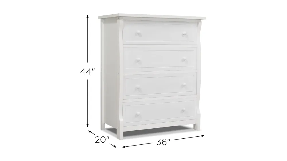Princeton Elite Four Drawer Dresser Dimensions