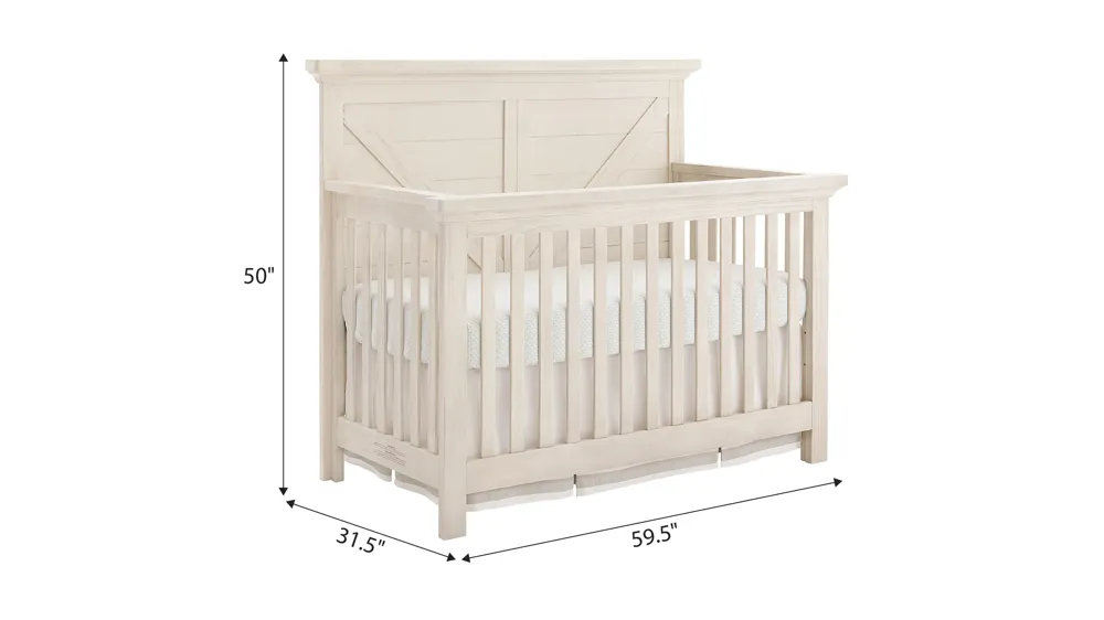 Wyatt Crossbuck Panel Convertible Crib Dimensions