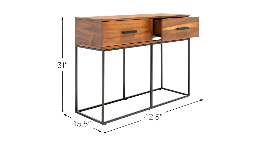 Montrelle 2 Drawer Console Table Dimensions
