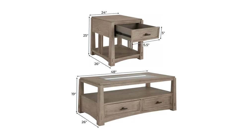 Landry 3-pc. Occasional Table Set Dimensions