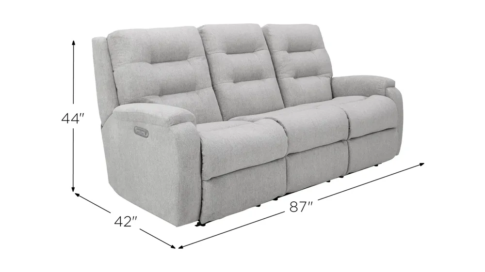 Halenbeck Power Reclining Sofa w/ Headrest Dimensions