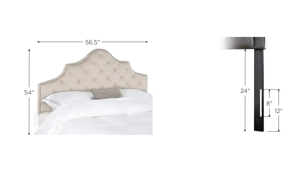 Arebelle Upholstered Headboard Dimensions