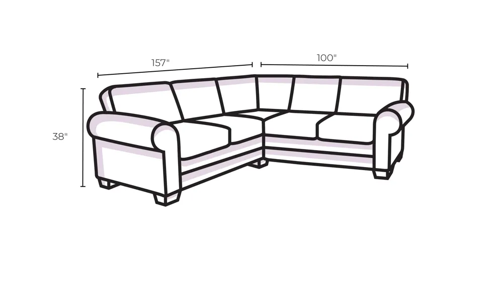Foresthill 4-pc. Right Hand Cuddler with Loveseat Sectional Sofa Dimensions