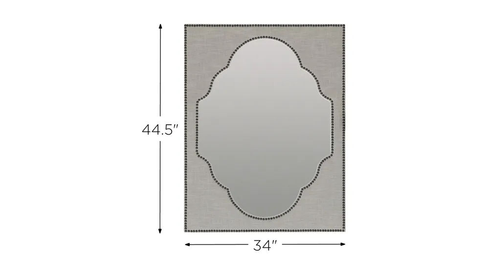 Boheme Linen Wrapped Mirror Dimensions