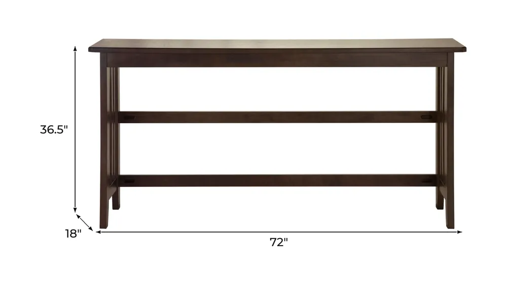 Lindsey Counter Height Dining Console with 4 Stool Dimensions