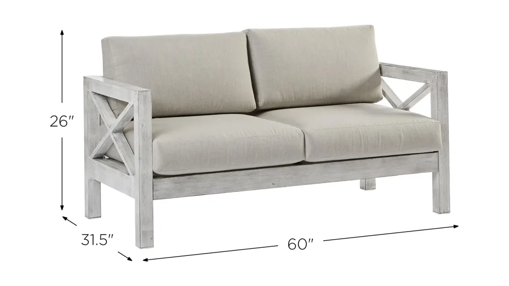 Farlowe Outdoor Loveseat Dimensions
