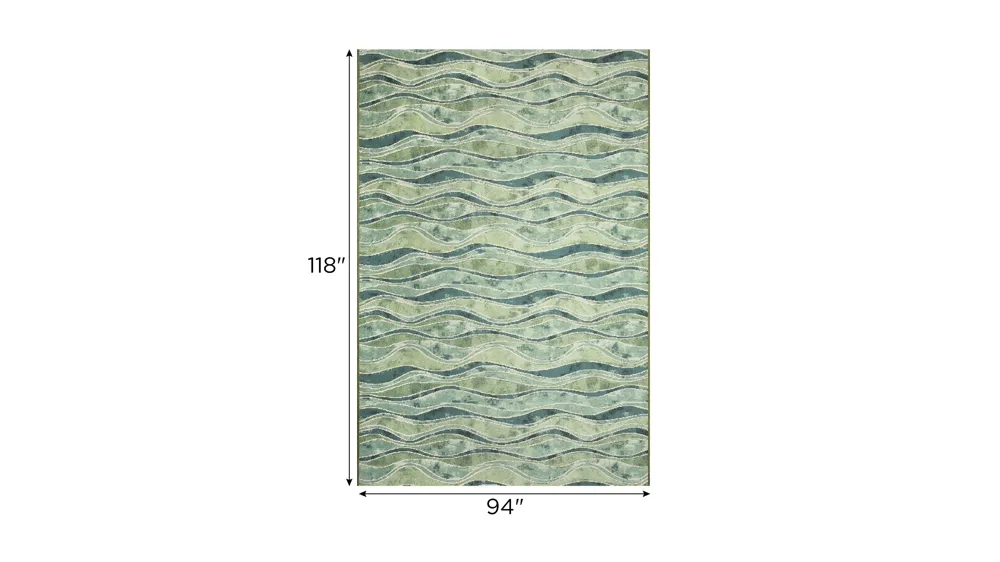Marina Wave Indoor/Outdoor Area Rug Dimensions