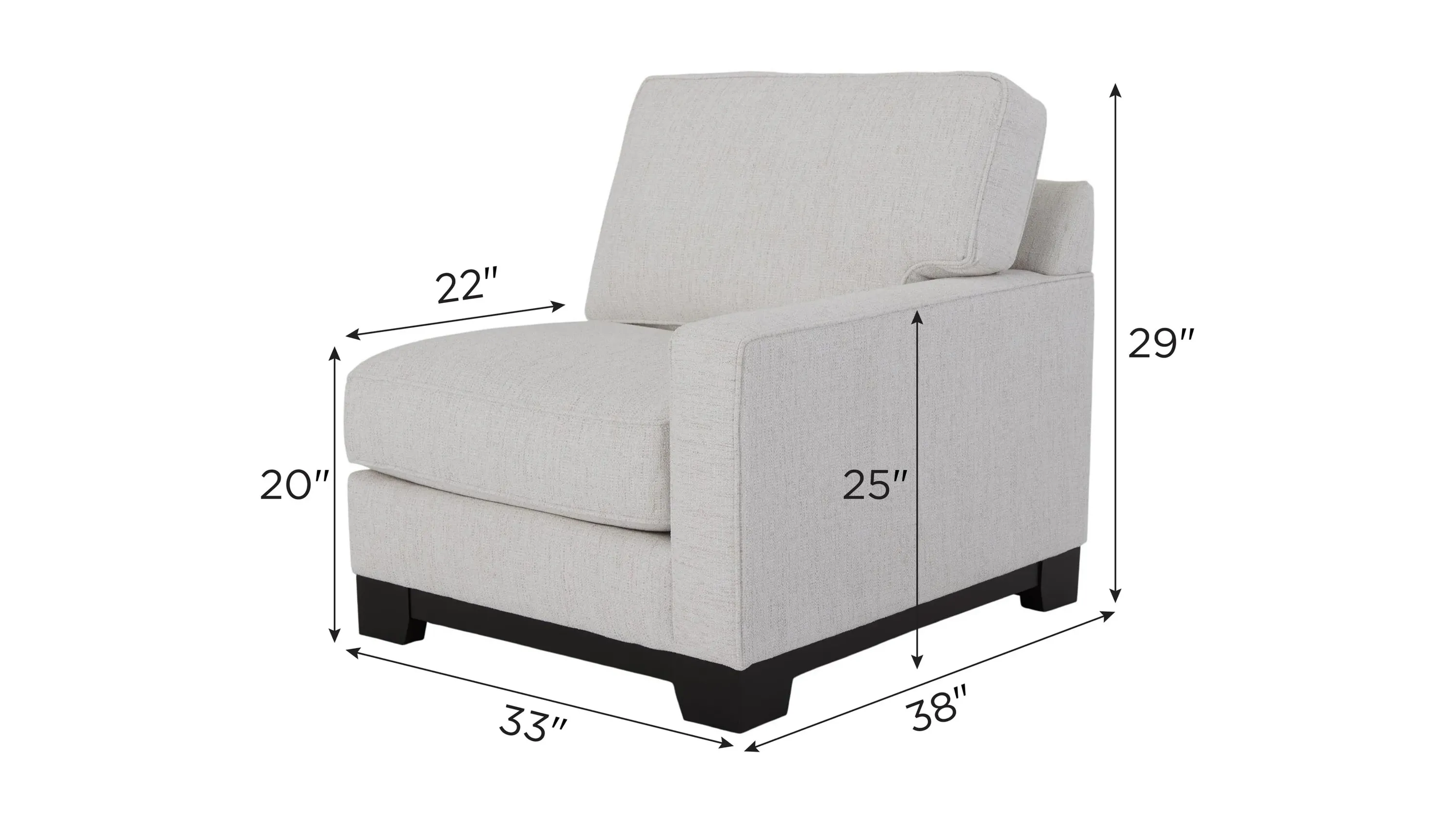 Artemis I Right Arm Facing Chair | Raymour & Flanigan