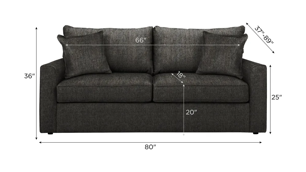 Trayce Chenille Queen Sleeper Sofa Dimensions