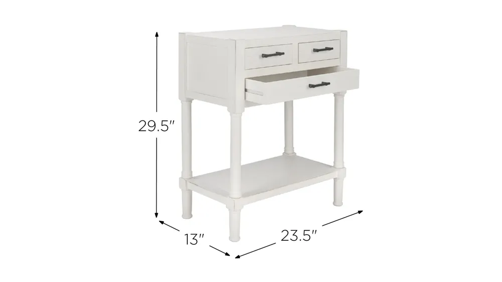 Waldo 3 Drawer Console Table Dimensions