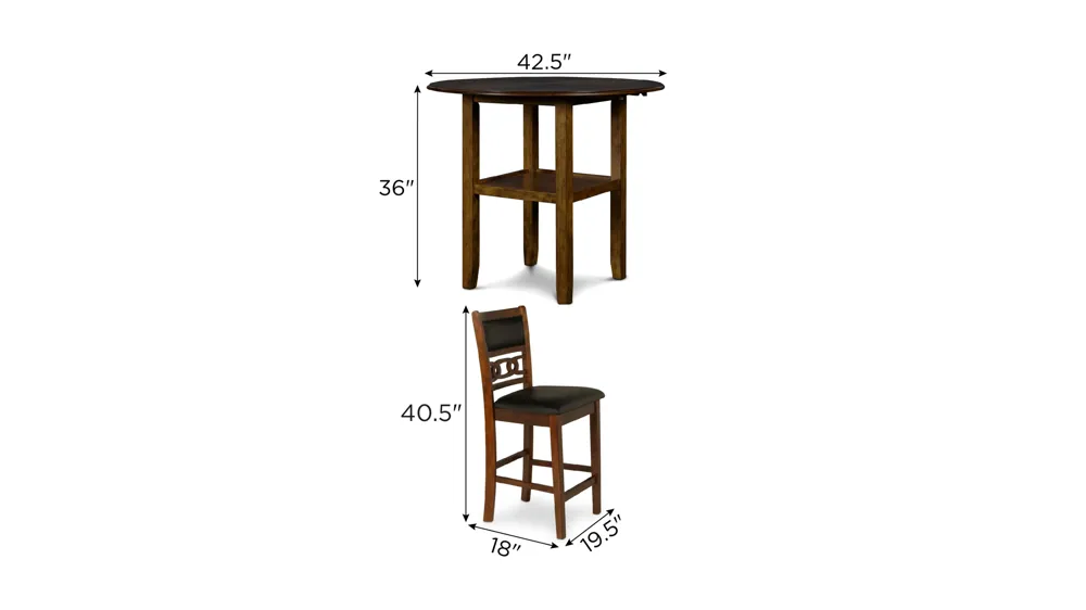 Millie 3-pc. Counter Dining Set Dimensions