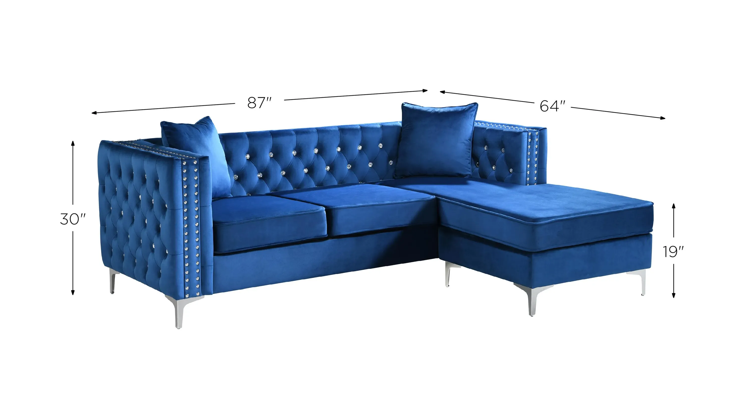 Paige Reversible Sofa Chaise | Raymour & Flanigan