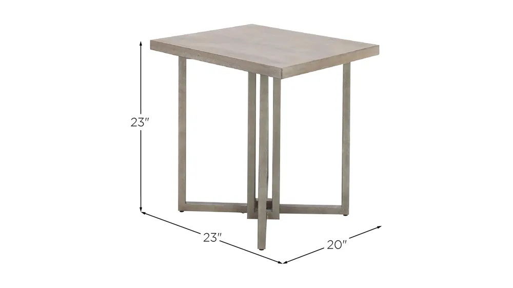 Tiernan Rectangular End Table Dimensions