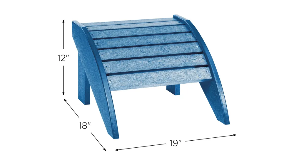 Generation Recycled Outdoor Adirondack Footstool Dimensions