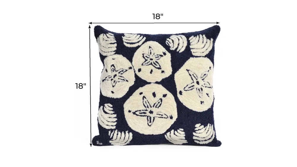 Liora Manne Frontporch Shell Toss Pillow Dimensions