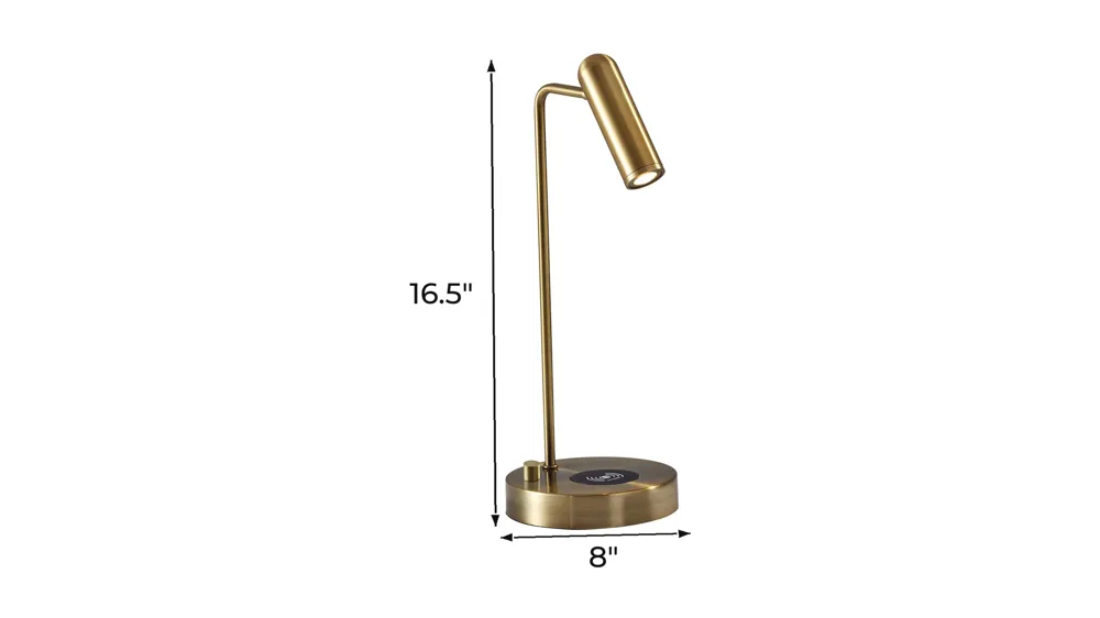 Kaye Wireless Charging LED Desk Lamp Dimensions