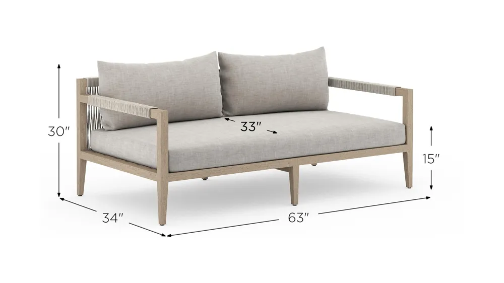 Sherwood Outdoor Loveseat Dimensions