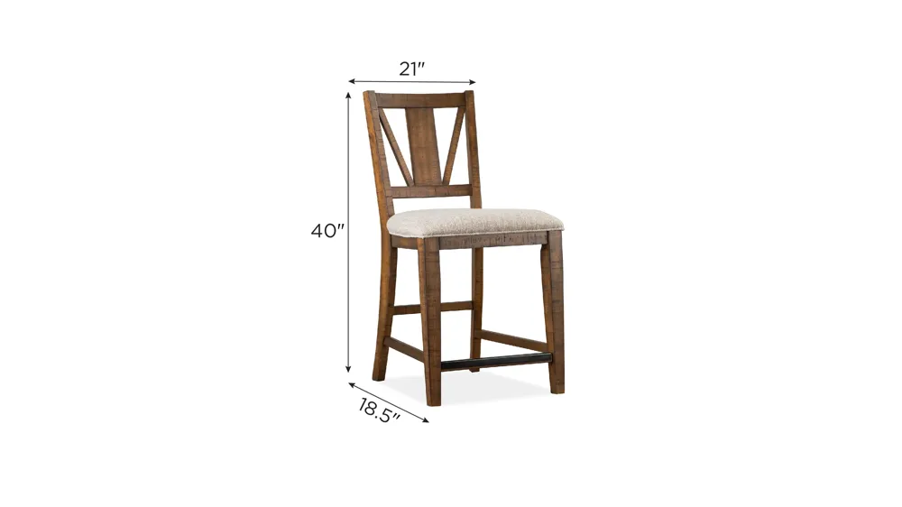 Ivy Ridge Counter Chair- Set of 2 Dimensions