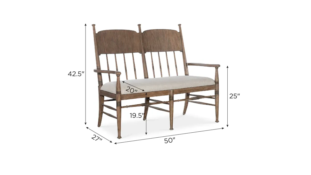 Americana Dining Bench Dimensions