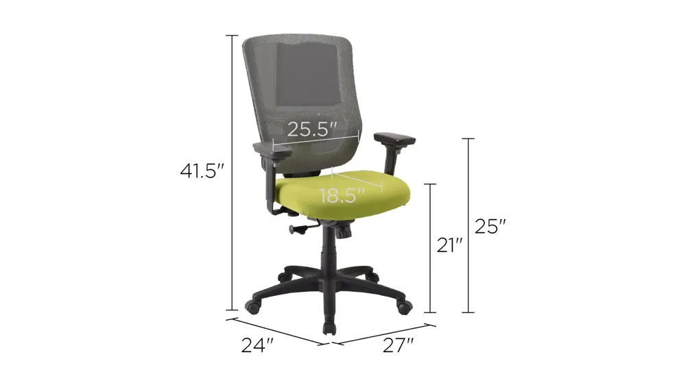 Tempur-Pedic Mesh Back Home Office Chair Dimensions