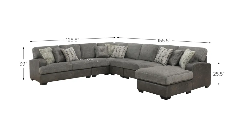 Berlin Modular 6-pc. Sectional Dimensions