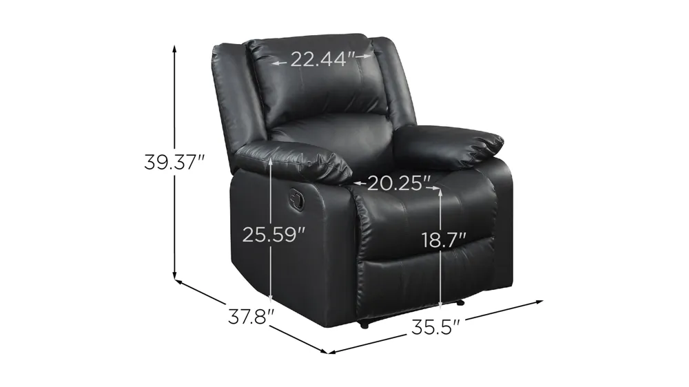 Pierce Manual Recliner Dimensions