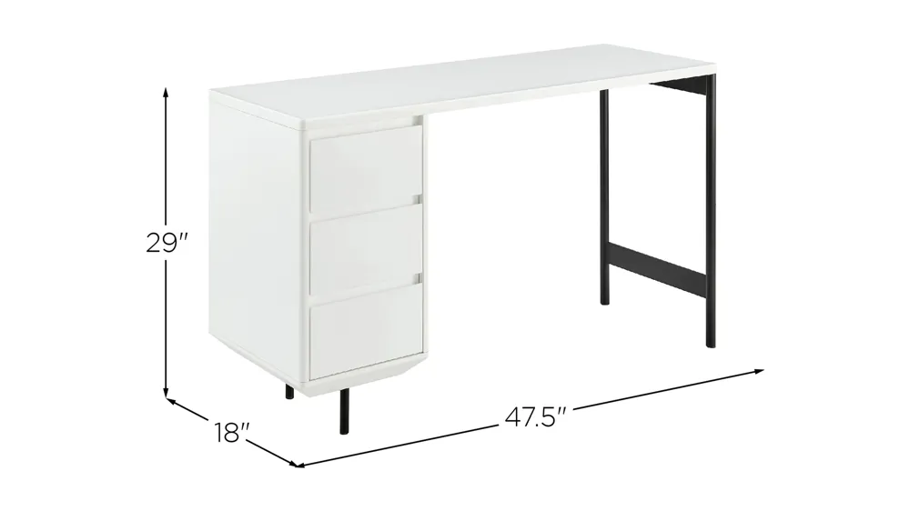 Edvin 48" Desk Dimensions