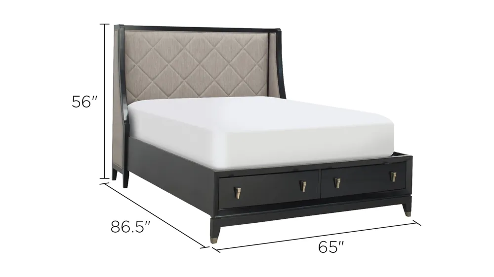Milena Platform Storage Bed Dimensions