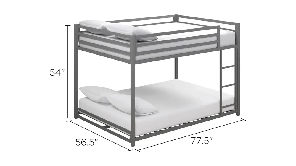 Miles Full over Full Bunk Bed Dimensions