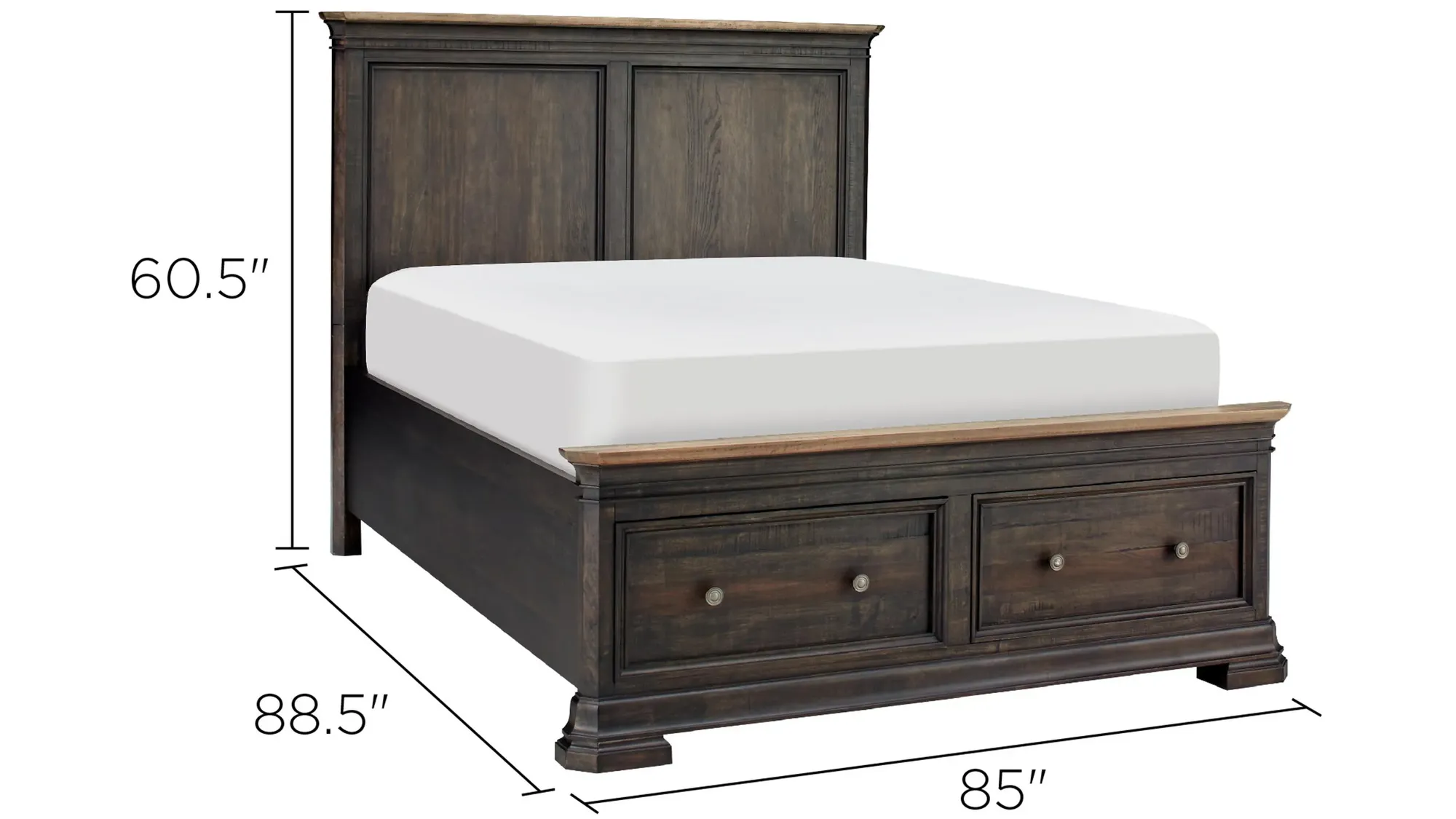 ●KING RON-E-RON レア Kingshill Platform Storage Bed | Raymour & Flanigan