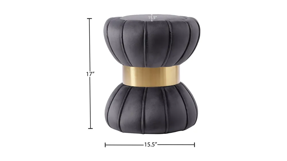 Vino Velvet Ottoman/Stool Dimensions