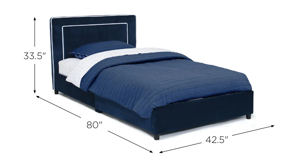Upholstered Bed by Delta Children Dimensions