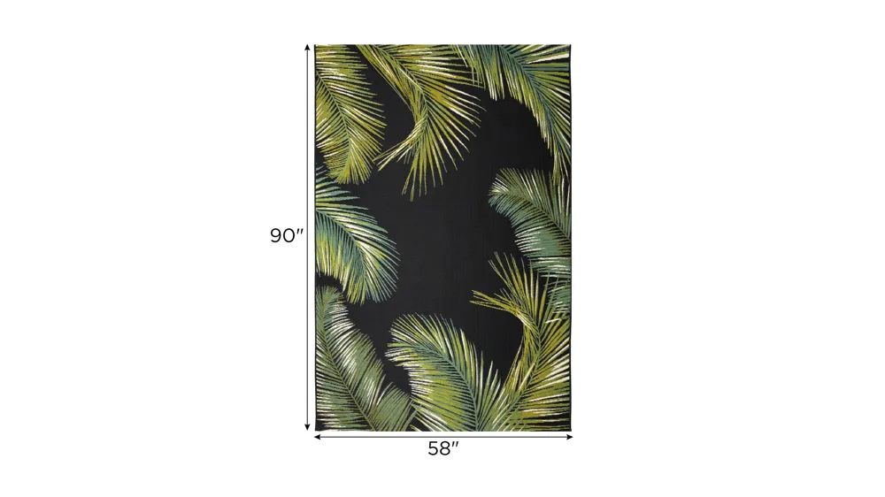 Marina Palm Border Indoor/Outdoor Area Rug Dimensions