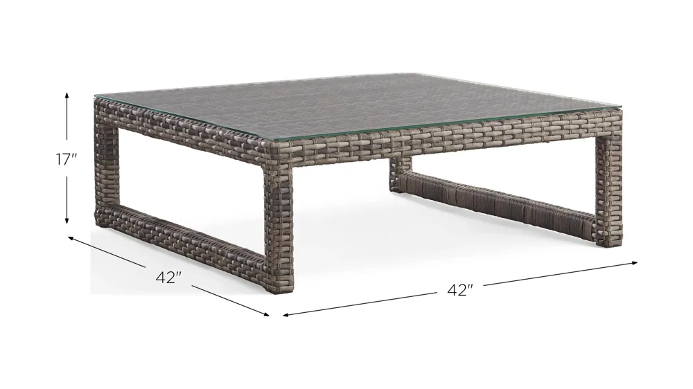 New Java Square Outdoor Coffee Table Dimensions