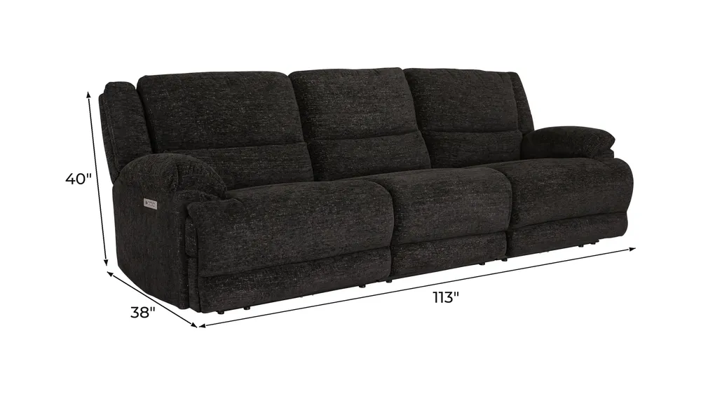 Filmore 3-pc. Dual Power Sofa Dimensions