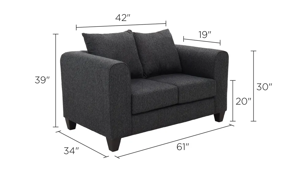 Jepson Loveseat Dimensions