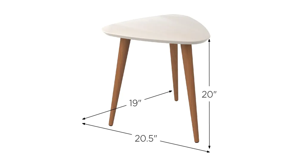 Utopia High Triangle End Table Dimensions