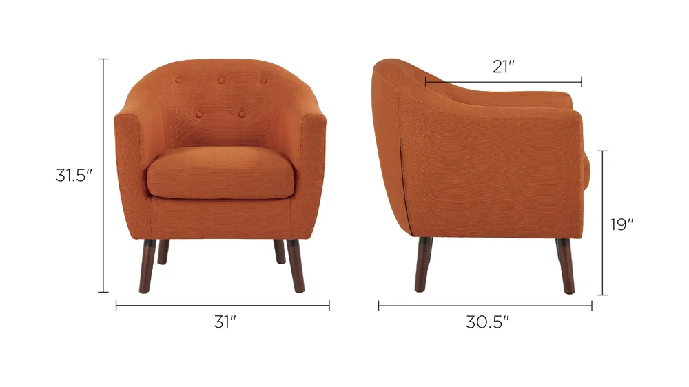 Baylor Accent Chair Dimensions