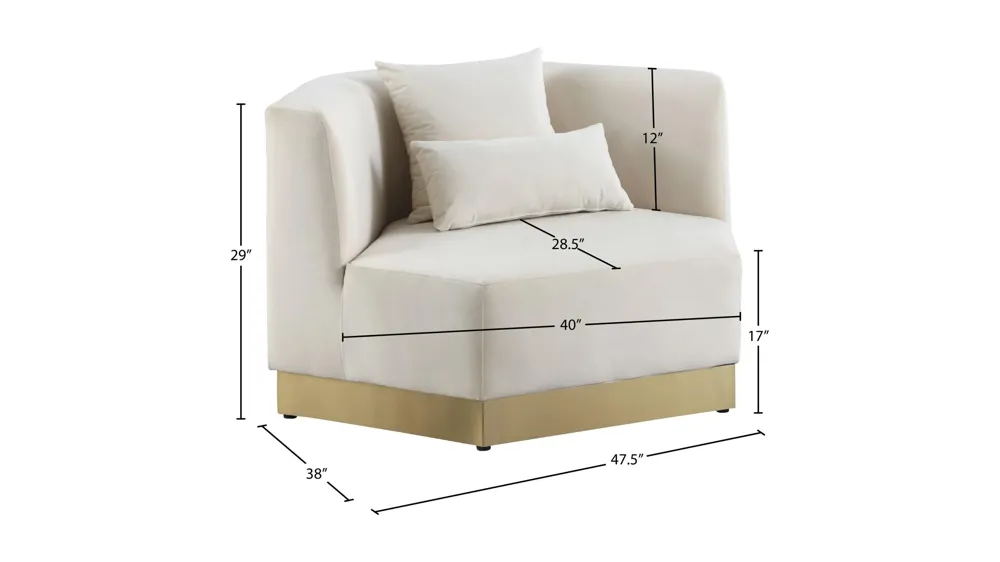 Marquis Velvet Chair Dimensions